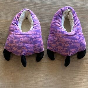 Joules Purple Plush monster feet Slippers - US 9-10